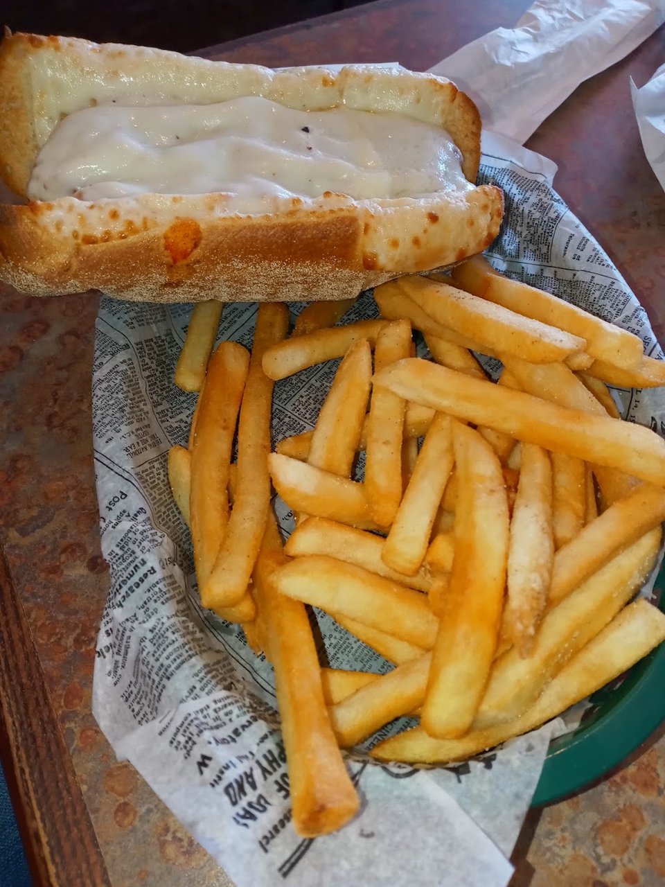 Meatball Sub and Fries